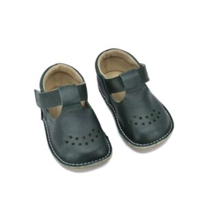 Leather Kids’ Shoes Lusti – Dark Green