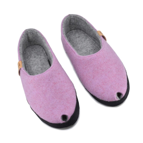 TOKU Budapest Wool Felt Slippers – Light Pink