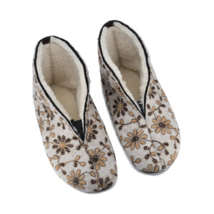 Trolla Felt & Sheep’s Wool Slippers – Floral