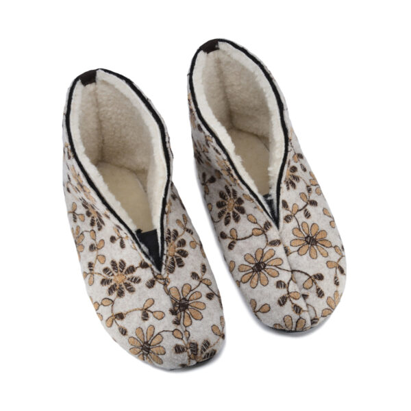 Trolla Felt & Sheep’s Wool Slippers – Floral