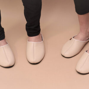 Sänna Women’s Leather Slippers – Beige