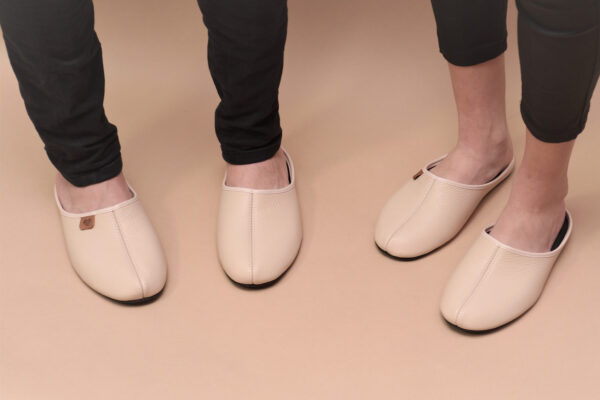 Sänna Women’s Leather Slippers – Beige