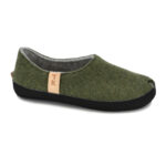 TOKU Budapest Wool Felt Slippers – Moss Green