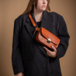 Natural Leather Saddle Bag Mini - Light Brown