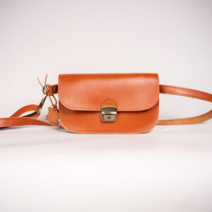 Natural Leather Saddle Bag Mini – Light Brown