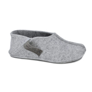 Tohkri Felt Slippers with Rubber Sole – Grey