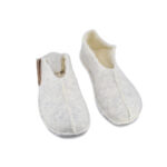 Tohkri Lambswool-Lined Felt Slippers – White