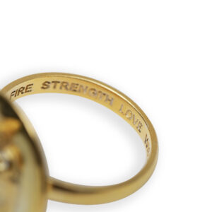 Sekhmet Fire Necklace Ring – Gold