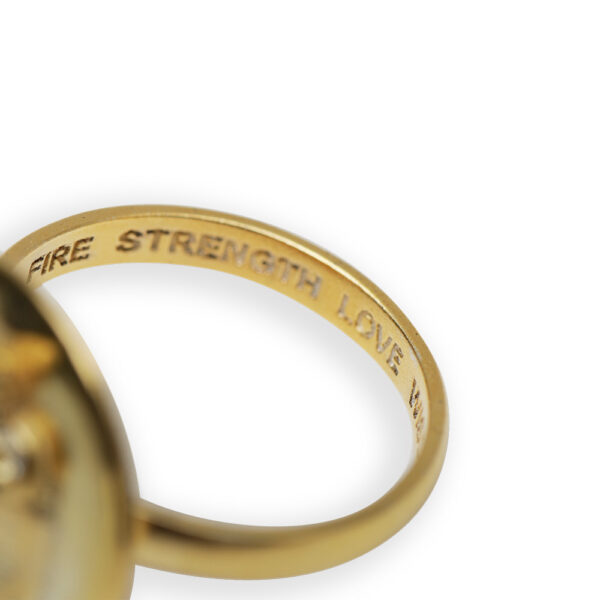 Sekhmet Fire Necklace Ring – Gold