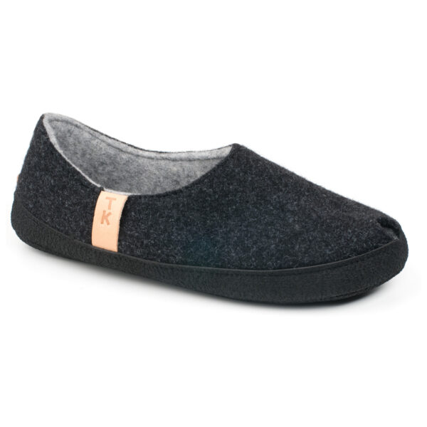 TOKU Budapest Wool Felt Slippers – Dark Grey