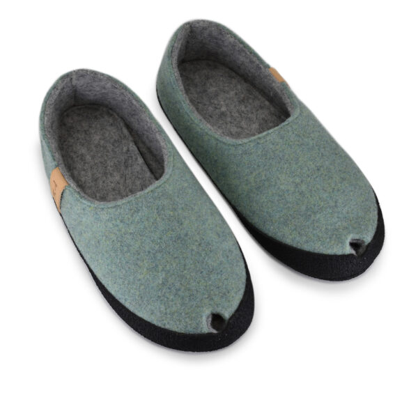 TOKU Budapest Wool Felt Slippers – Mint Green