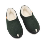 TOKU Budapest Slippers with Lambswool Lining – Dark Green