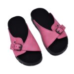 TOKU Rome Leather Slide Sandals – Pink