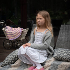 Poksa Kids’ Barefoot Slippers with Lambswool – Pink Dots