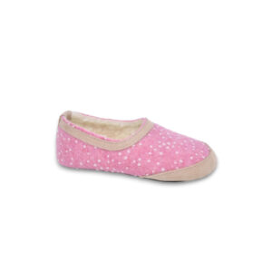 Poksa Kids’ Barefoot Slippers with Lambswool – Pink Dots
