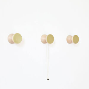 Beech Wood & Brass Wall Hook / Knob