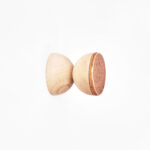 Beech Wood & Ceramic Wall Hook / Knob - Terracotta Orange Specks