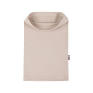 Beige Single-Layer Merino Wool Tube Scarf