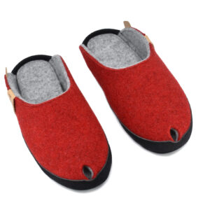 TOKU Brussels Lambswool Felt Slippers – Red