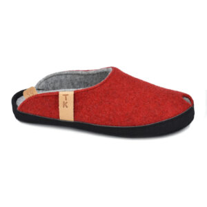 TOKU Brussels Lambswool Felt Slippers – Red