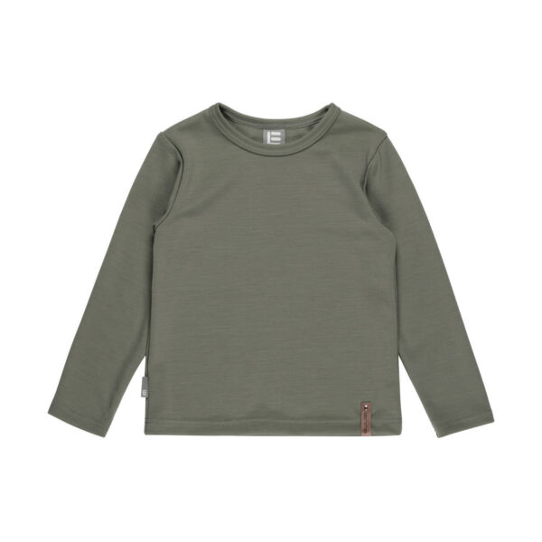 Children’s Merino Wool Top – Khaki / Green