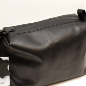 Leather Cosmetic Bag, Black – Medium