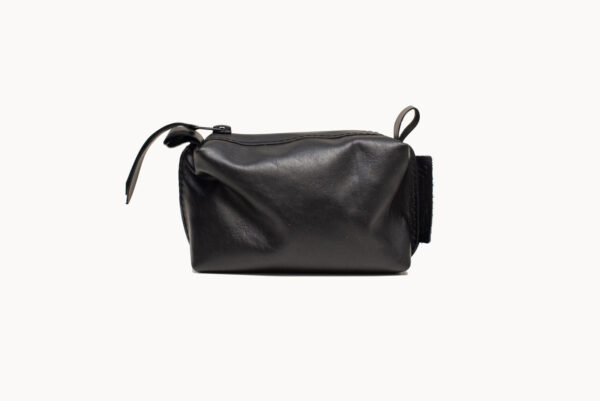 Leather Cosmetic Bag, Black – Small
