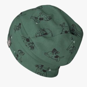 Cotton Beanie Hat With Folds DARGO – Green Dogs