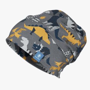 Cotton Beanie Hat With Folds DARGO – Dinosaurs