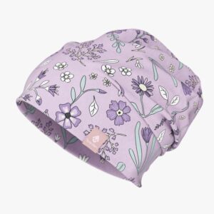 Cotton Beanie Hat With Folds DARGO - Sunny Petals