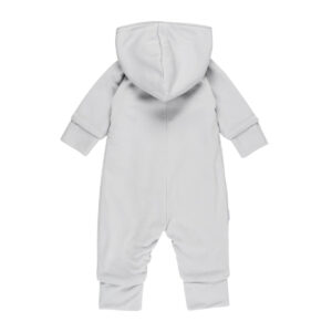 Cotton-Lined Merino Wool Baby Overall – Light Grey