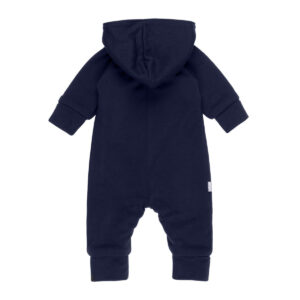 Cotton-Lined Merino Wool Baby Overall – Navy Blue