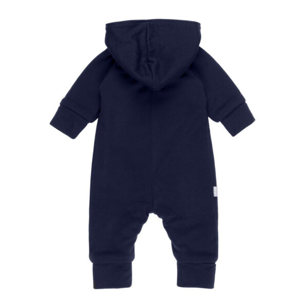 Cotton-Lined Merino Wool Baby Overall – Navy Blue