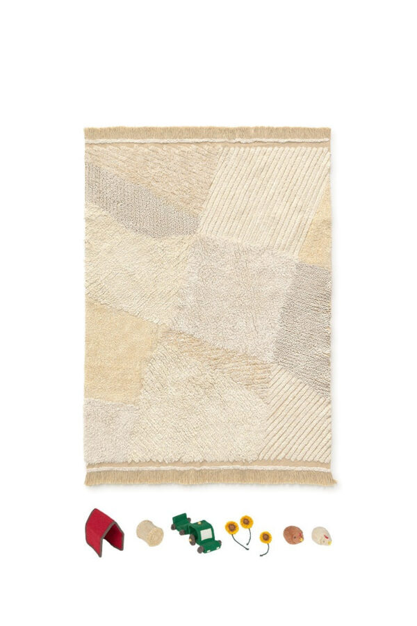 Washable Farm Play Rug with 7 Cotton Toys – 120 × 170 cm