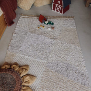 Washable Farm Play Rug with 7 Cotton Toys – 120 × 170 cm