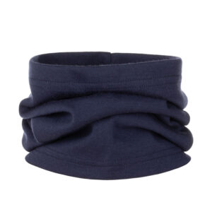 Dark Blue Single-Layer Merino Wool Tube Scarf