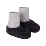 Dark Grey Lined Merino Wool Baby Booties