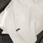 4-Layer Muslin Cotton Blanket – Ivory White, 120 × 150 cm