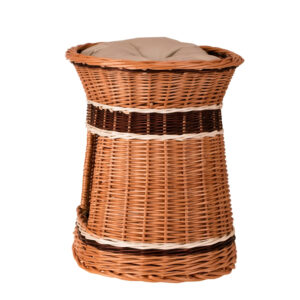 Erif Wicker House for Cats & Small Dogs – Two Cushions