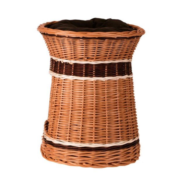 Erif Two-Level Wicker Cat House with Cushions