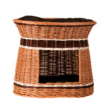Erif Two-Level Wicker Cat House with Cushions
