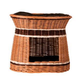 Erif Two-Level Wicker Cat House with Cushions