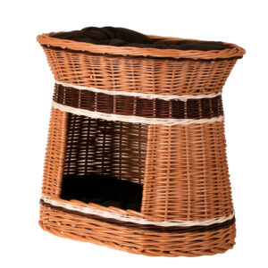 Erif Two-Level Wicker Cat House with Cushions