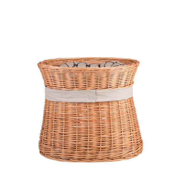 Erif Two-Level Wicker Cat House – Beige Cushions