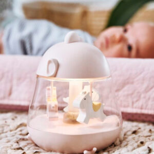 Lamp with Carousel and Music – Pink