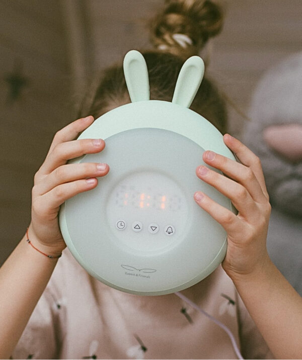Rabbit Lamp with Alarm Clock – Green