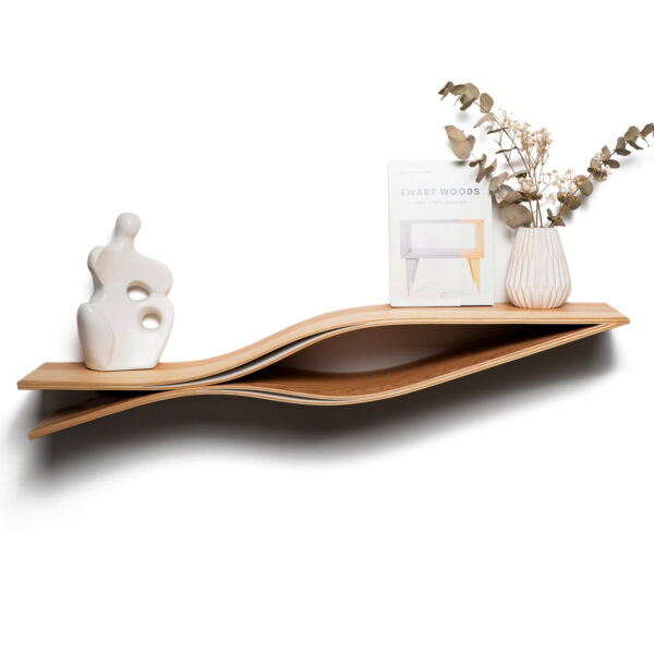 Floating Wooden Wall Shelf – Fish
