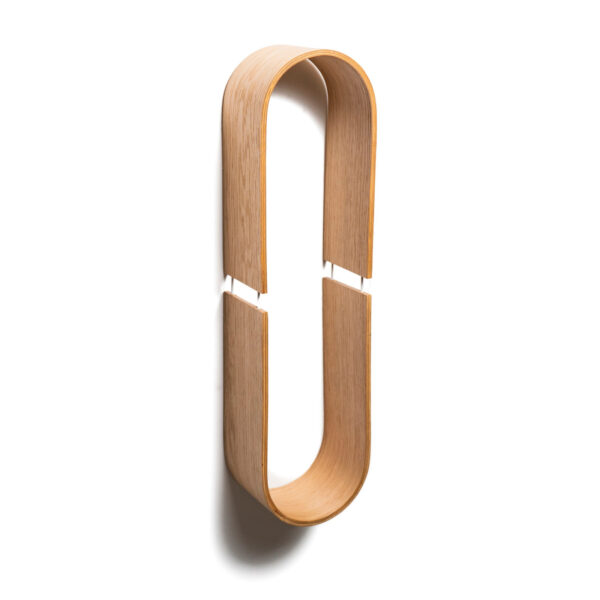 Floating Wooden Wall Shelf – Oval