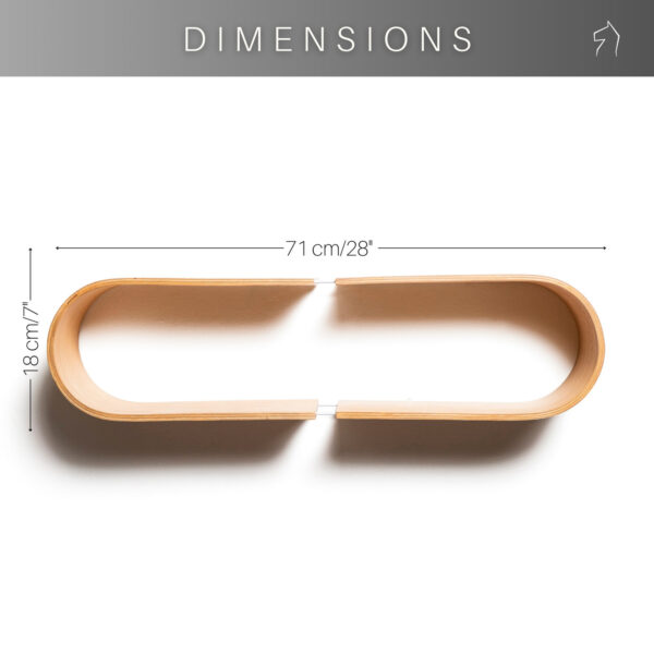 Floating Wooden Wall Shelf – Oval