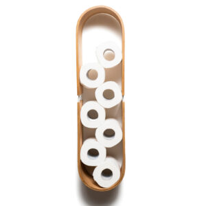 Floating Wooden Wall Shelf – Oval